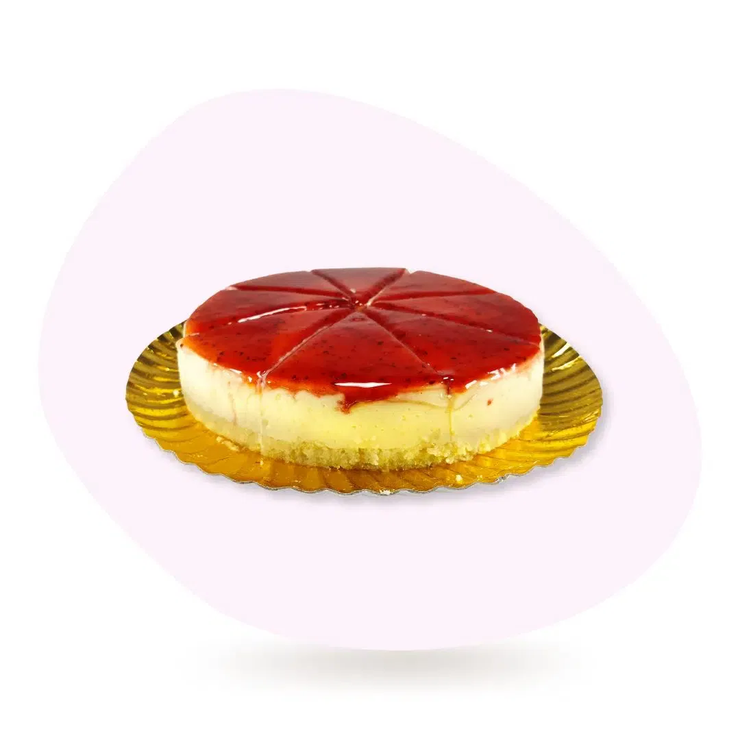 Tarta de Queso con Mermerlada de Frambuesa - RioGrande Pastelería Córdoba