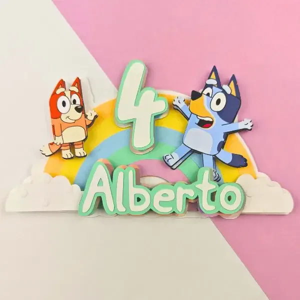 Cake Topper Personalizado Bluey - Imagen 2
