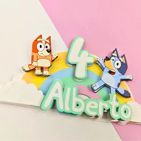 Cake Topper Personalizado Bluey - Imagen 3