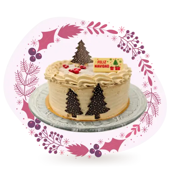 Tarta de navidad de kinder y nutella