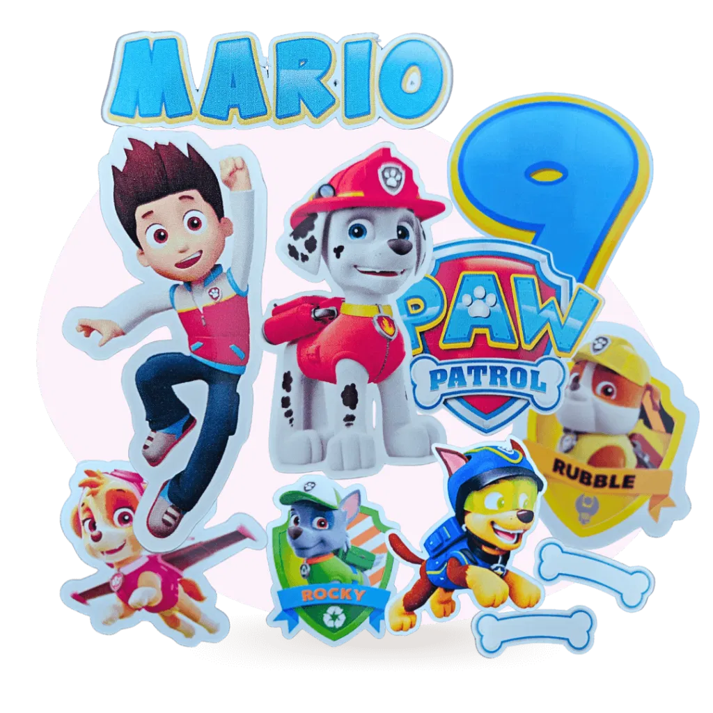 cake topper patrulla canina